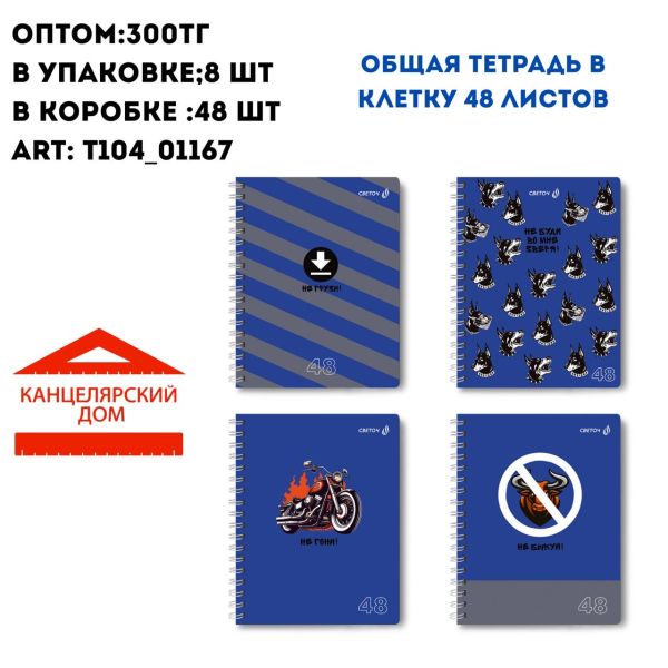 Общая тетрадь на спирали 48 листов