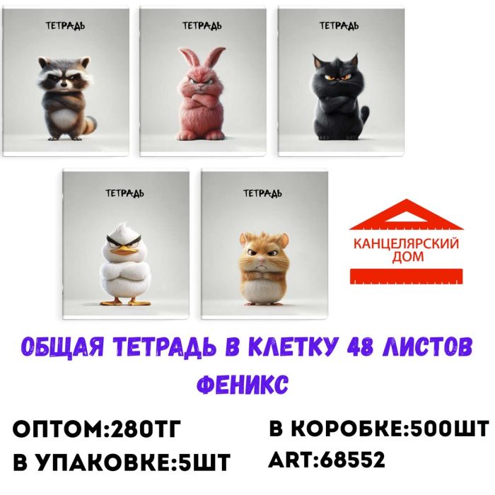 Общая тетрадь в клетку 48 л
