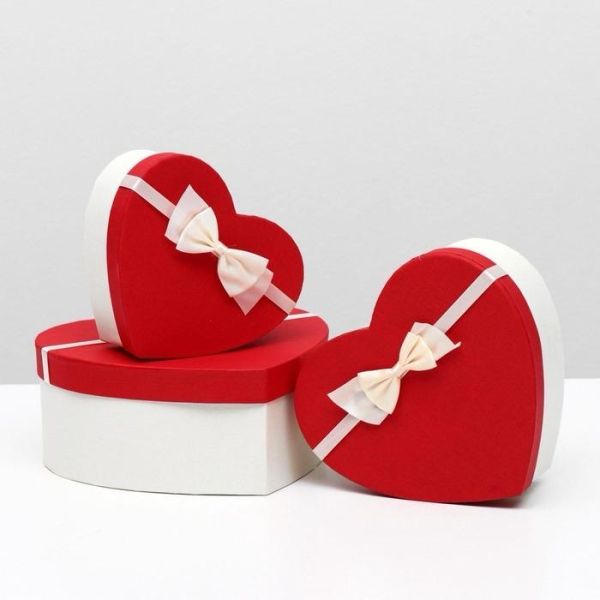 Коробки для подарков форме сердца 3в1
