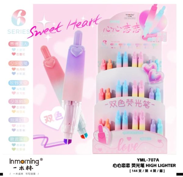 Маркер-текстовыделитель автоматический с подставкой в коробке 144 шт.