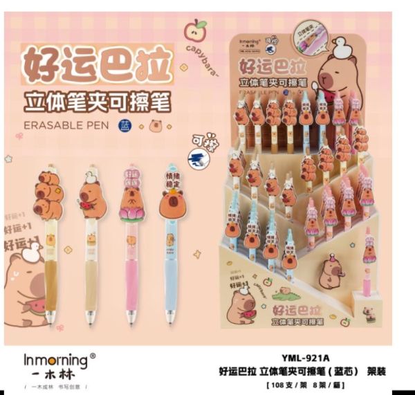 Креативная ручка синий пастой гелевые автоматические стержень 0,5мм в коробке 108шт