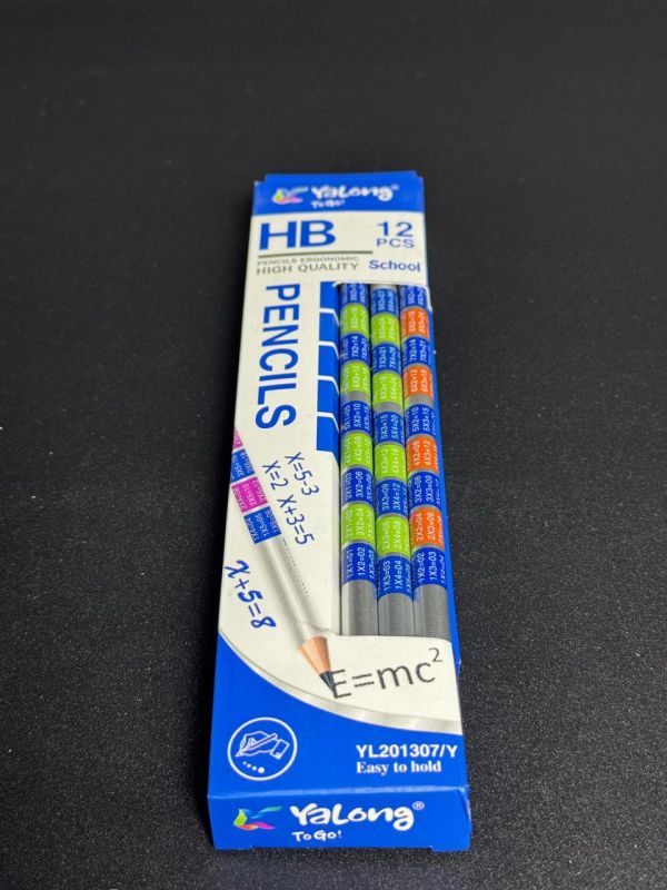 Карандаш простой HB в упаковке 12шт. Yalong 201307