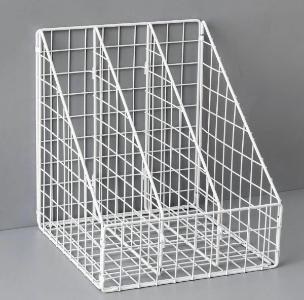 Лоток железный вертикальный 3-х секционный сеточный