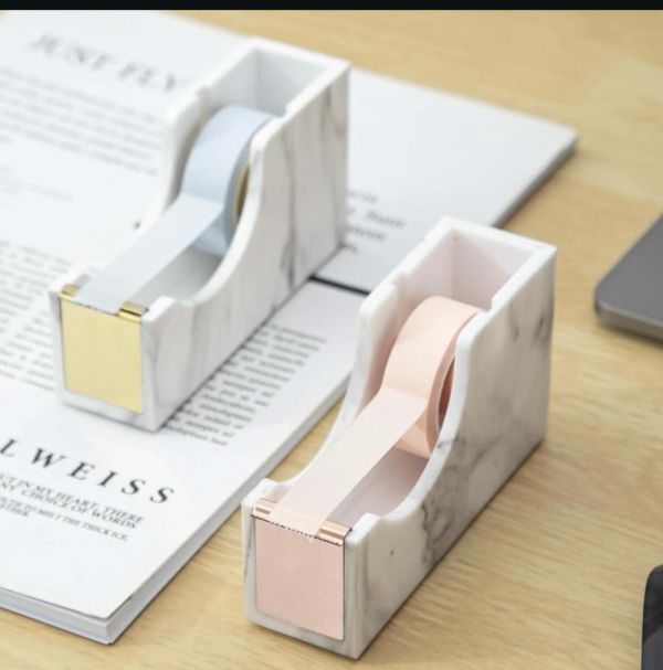 Диспенсер для скотча железный и мраморный