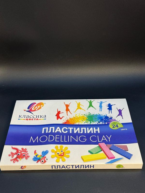 Луч классика пластилин 24цв в коробке 9шт
