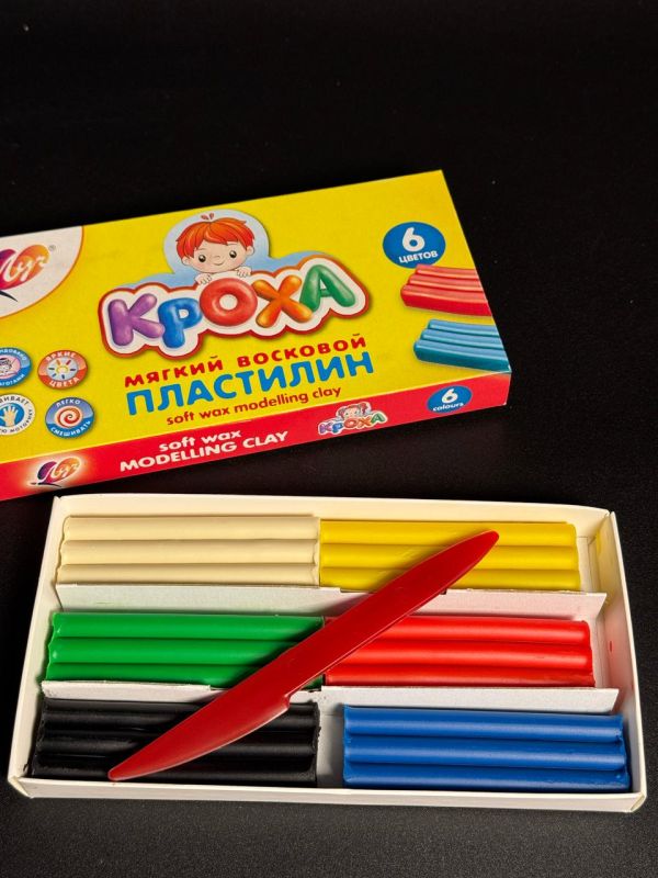 Пластилин луч кроха 6цв мягкий