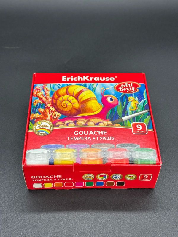 Гуашь 9цв ErichKrause