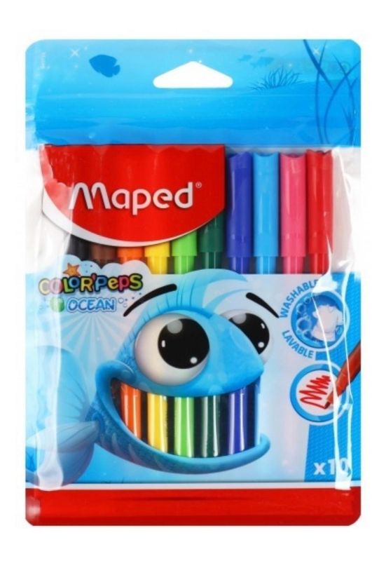 Фломастер ColorPeps Ocean 10цв, в упаковке 12шт MAPED