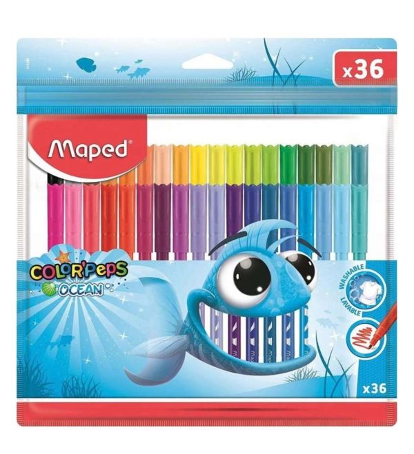 Фломастер ColorPeps Ocean 36цв, в упаковке 12шт MAPED