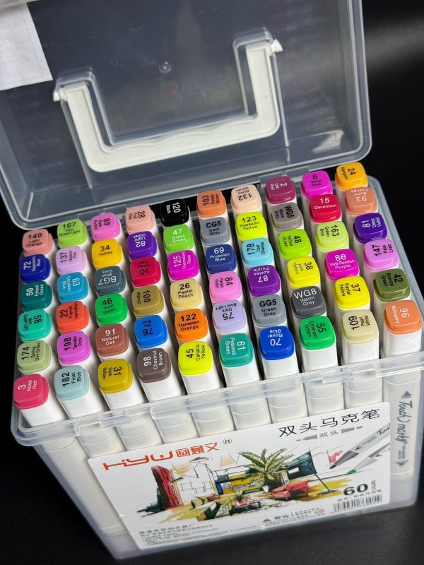 Тач маркер 60цв двухсторонний