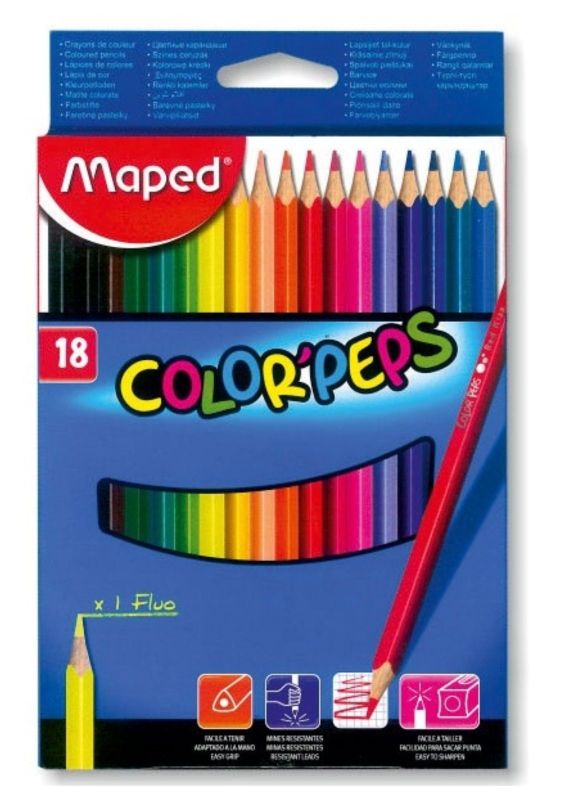 Карандаш цветной 18цв ColorPeps MAPED