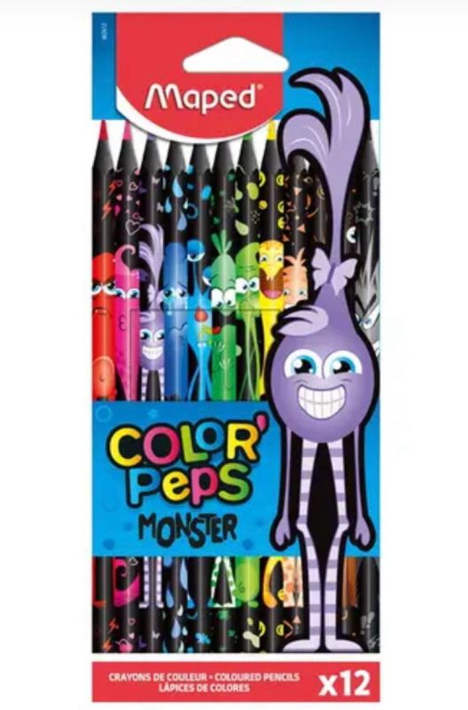 Карандаш цветной 12цв MONSTER MAPED