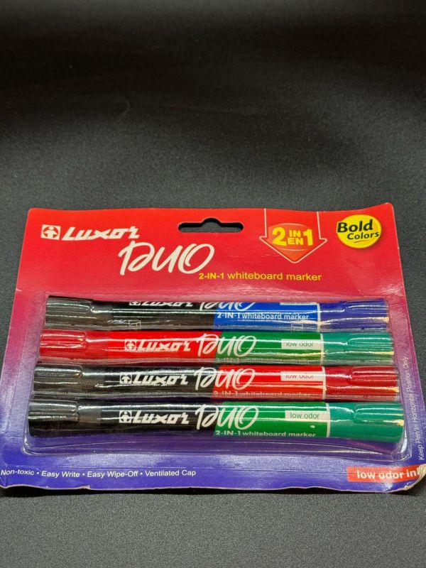 Маркер в наборе для доски 4цв Luxor