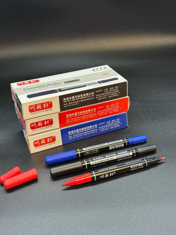 Маркер перманентный синий двухсторонный