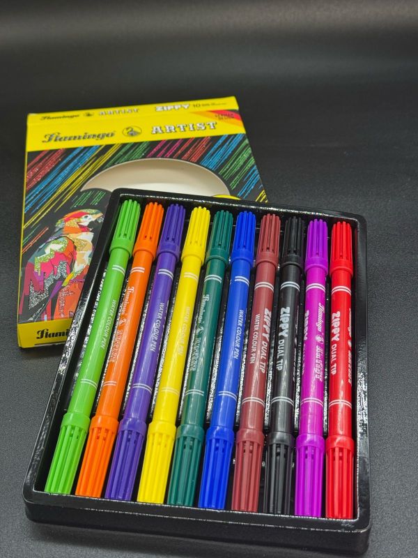 Фломастер 10цв двухсторонный FL12012