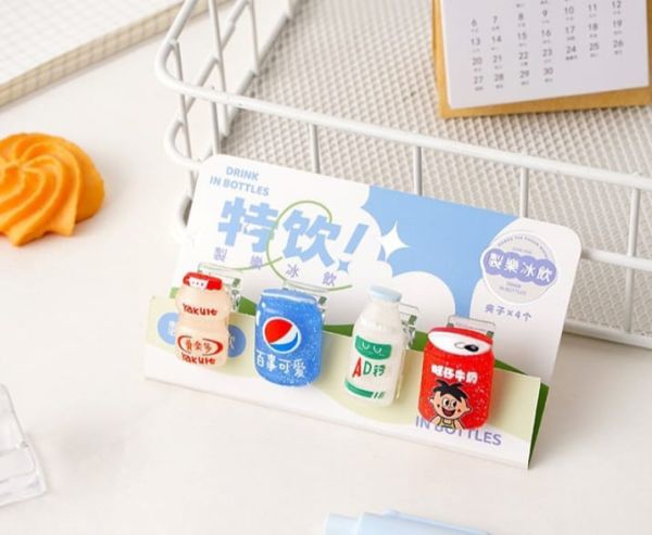 Зажим для бумаг "Напитки"