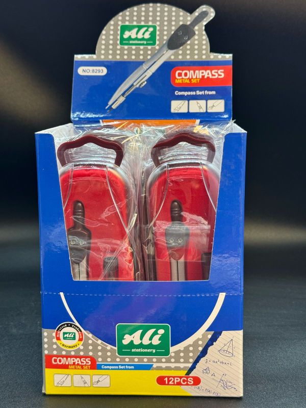 Готовальная метал 2 предмет 8293 в упаковке 12 шт