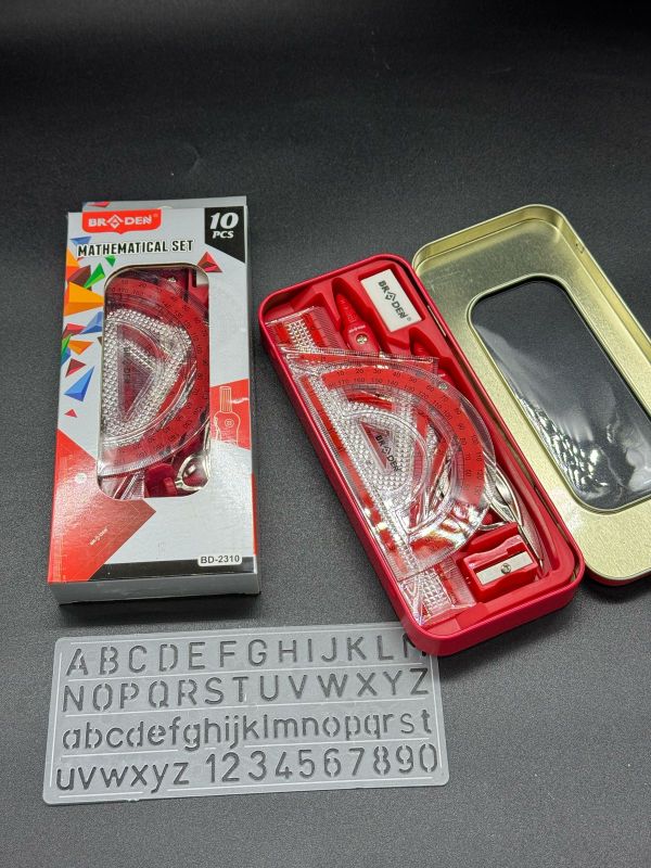 Готовальная метал 10 предмет BD-2310 в упаковке 12шт