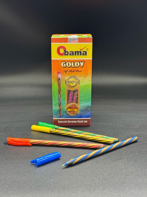 Ручка "Obama GOLDY" синий стержень шариковая, с толщиной 0,7 в упаковке 50шт, в коробке 1000шт