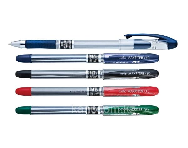 Ручка Cello MAXRITER  синий стержень шариковая с толщиной F в пачке 10шт