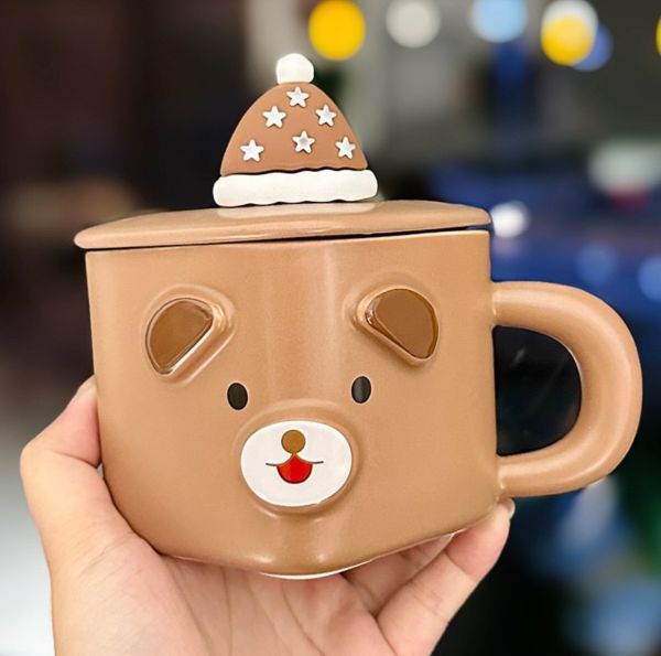 Кружка прямоугольная с крышкой «Панда»