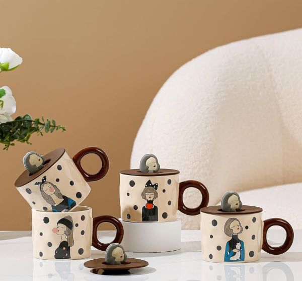 Керамическая чашка с крышкой