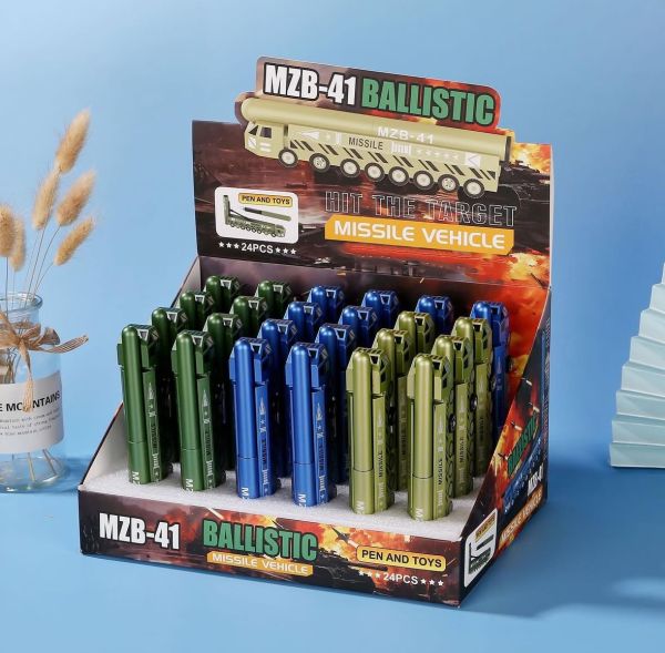 Ручка «Машинка» синий стержень толщиной 0,5мм в упаковке 24 шт