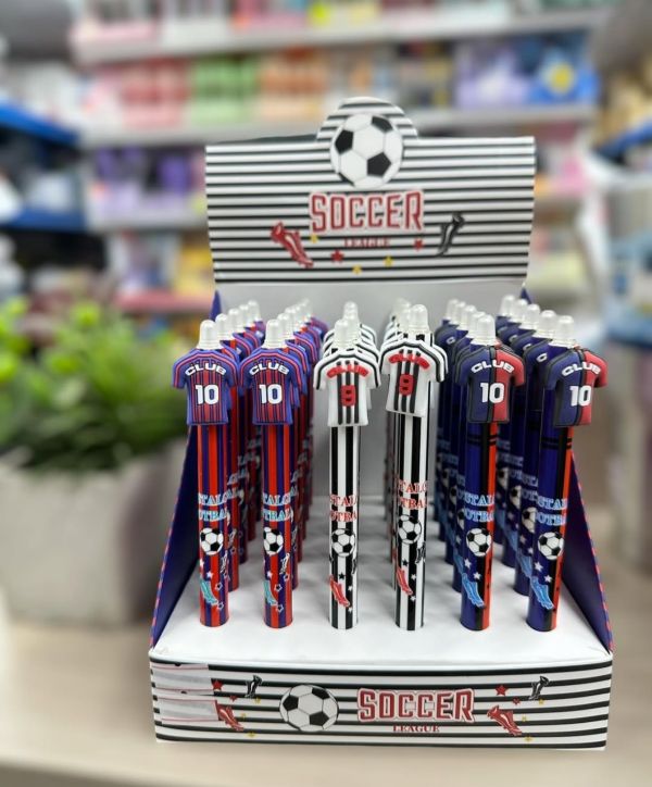 Ручка "Футбол" пиши- стирай синий гелевый с толщиной 0,5мм