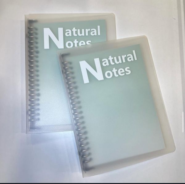 Блокнот с пружиной формат А5 в линейку прозрачный обложка